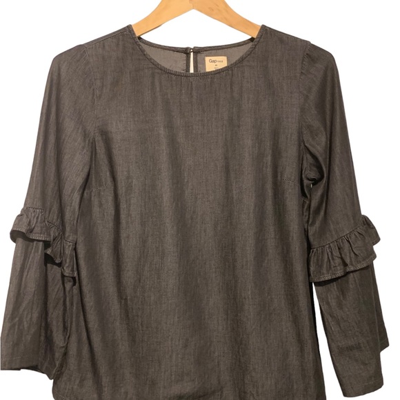 GAP Charcoal Denim Top - Picture 1 of 9
